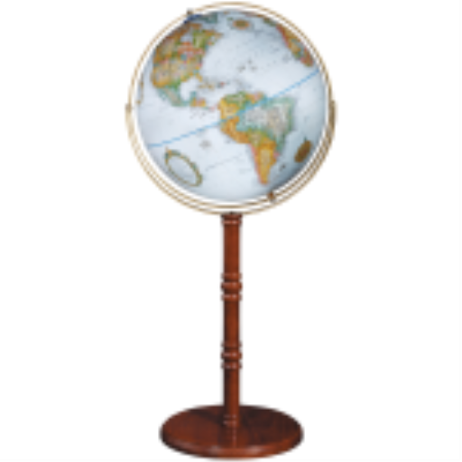 Edinburgh 16"/40.5 Cm Diameter Blue Ocean Floor Globe (English)