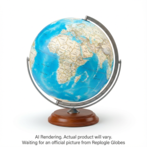National Gegraphic Nicollet 16"/40.5Cm Diameter Blue Ocean Illuminated Desk Globe (English)