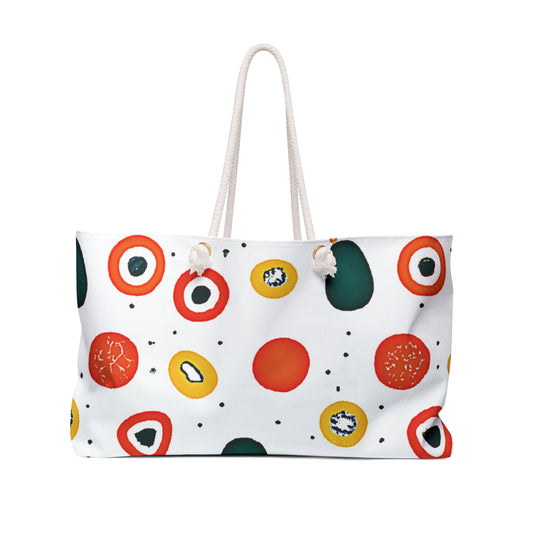 Sac de week-end à motif de rouleaux de sushi abstraits | Pois de nourriture japonaise, Grand cabas