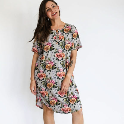 Ladies’ Bamboo Winslow Dress with Placket | Terracotta Rib