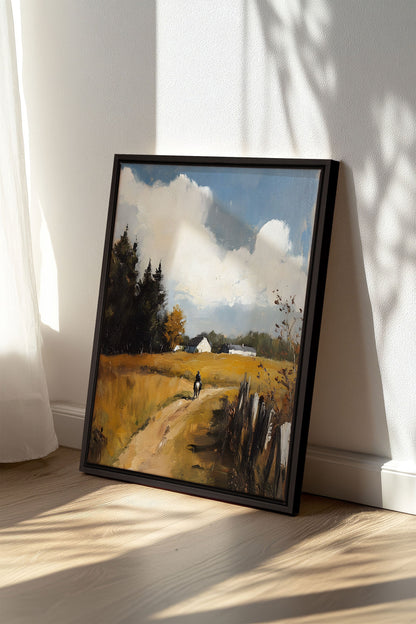 À TRAVERS LES CHAMPS, Œuvre sur toile tendue