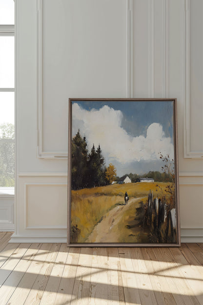 À TRAVERS LES CHAMPS, Œuvre sur toile tendue