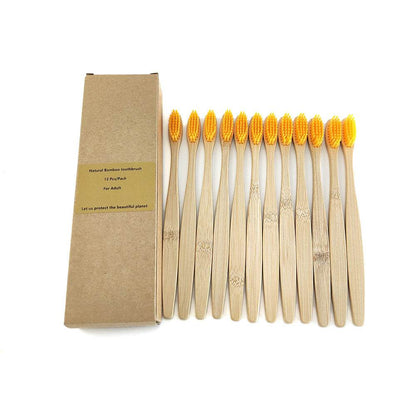 Eco friendly 12 Bamboo toothbrushes