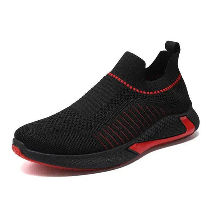 Chaussures Chaussettes en Maille Tendance avec Motif Rayé pour Homme, Baskets Respirantes à Enfiler, Chaussures de Course Légères Décontractées