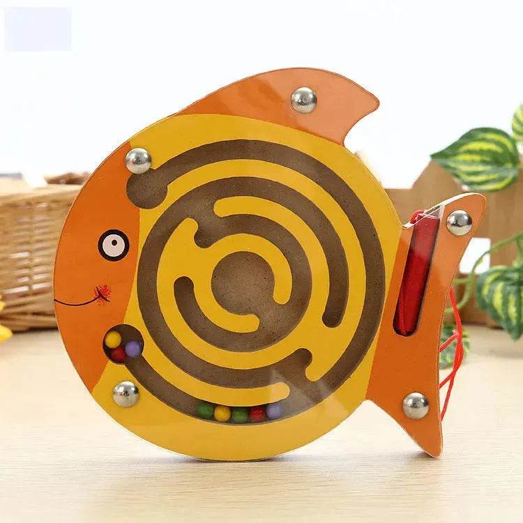 Jouet Labyrinthe Magnétique pour Enfants, Jeu de Puzzle en Bois pour Enfants, Jouet Éducatif Précoce en Bois Casse-tête, Planche à Puzzles Intellectuels