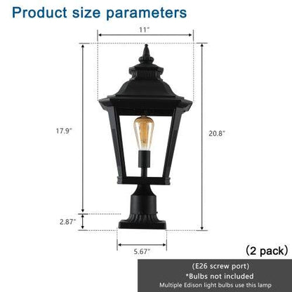 Outdoor Glass Pillar Headlights exterior decor Landscape Pathway Lighting