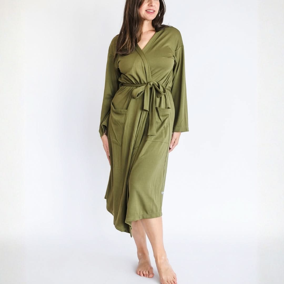 Ladies’ Bamboo Robe | Palm Fronds
