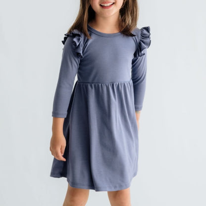 Baby/Kids' Bamboo Harper Dress | Dusty Lilac