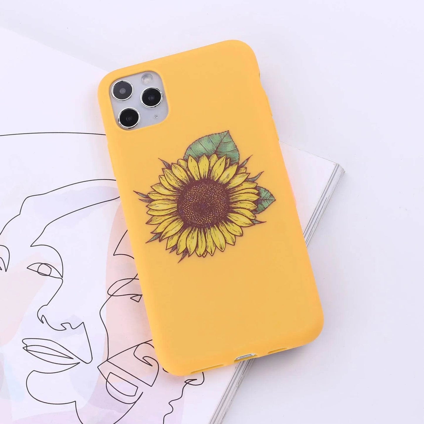 Floral Printed Liquid Silicone mobile phone case Unisex