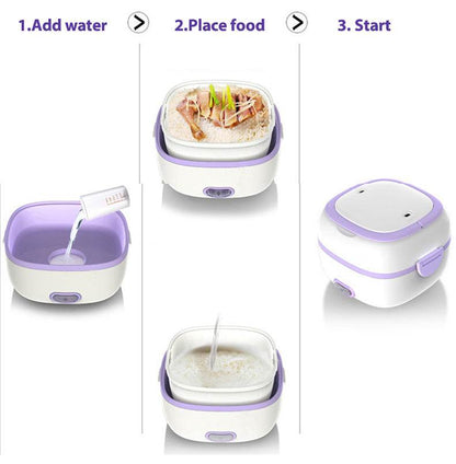 Multi-Function Electric Cooking Lunch Box – Portable & Heated