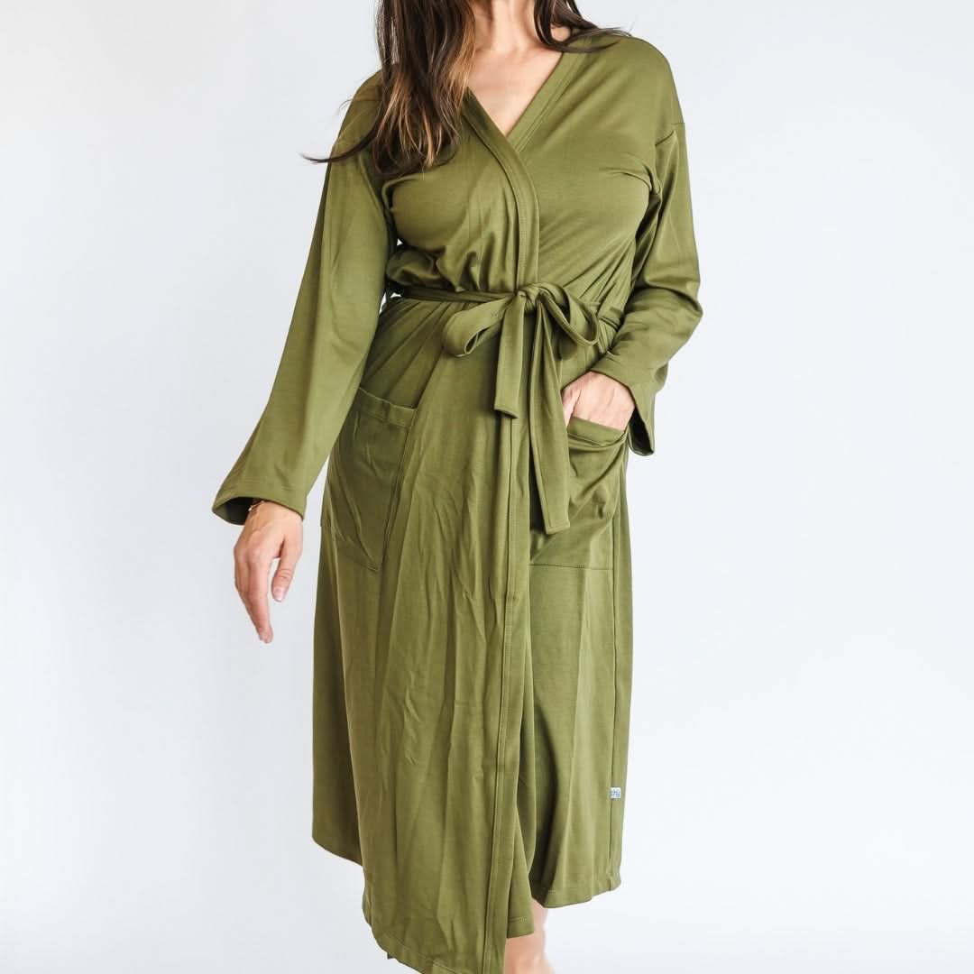 Ladies’ Bamboo Robe | Olive