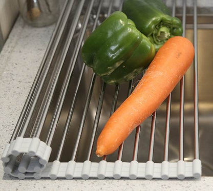 Folding Kitchen Drain Sink Rack Stainless Steel sink caddies