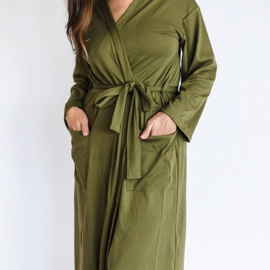 Ladies’ Bamboo Robe | Olive