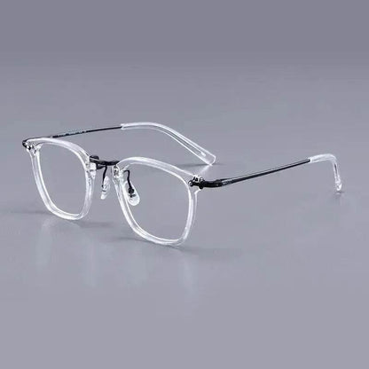 Pure Titanium Vintage Rectangle Crystal Transparent Myopia Glasses Reading  Unisex Spectacle Frame Designer Eyeglasses GMS806 Eyewear