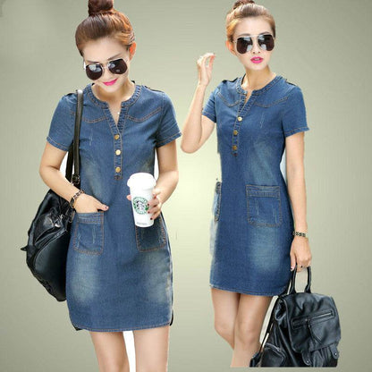 Casual  Denim Fashion Mini Jeans dress