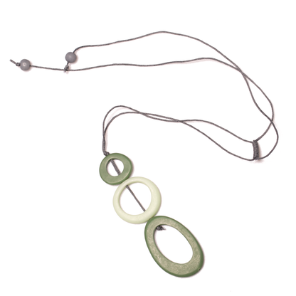 Tonal Triple Resin Hoop Pendant