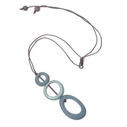 Tonal Triple Resin Hoop Pendant