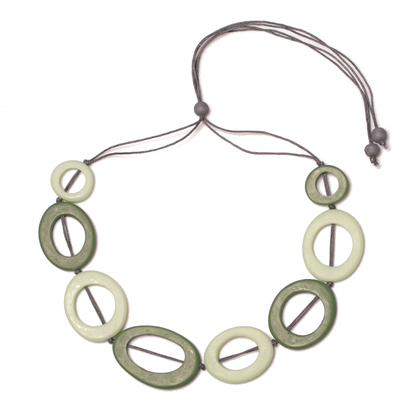 Tonal Resin Hoop Necklace