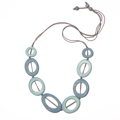 Tonal Resin Hoop Necklace