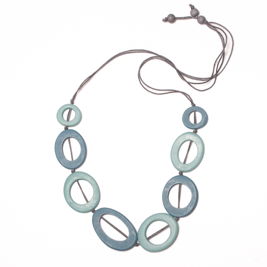 Tonal Resin Hoop Necklace