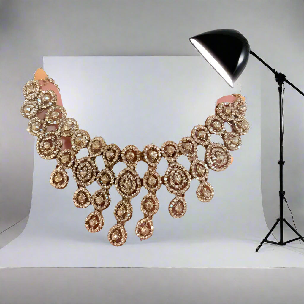 Moissanite Gold Plated Necklace