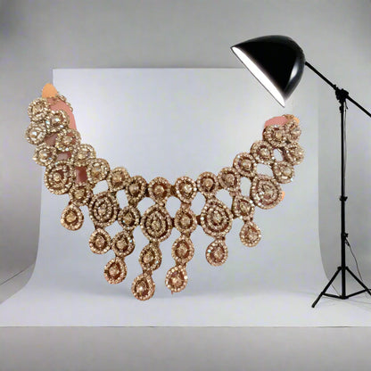 Moissanite Gold Plated Necklace
