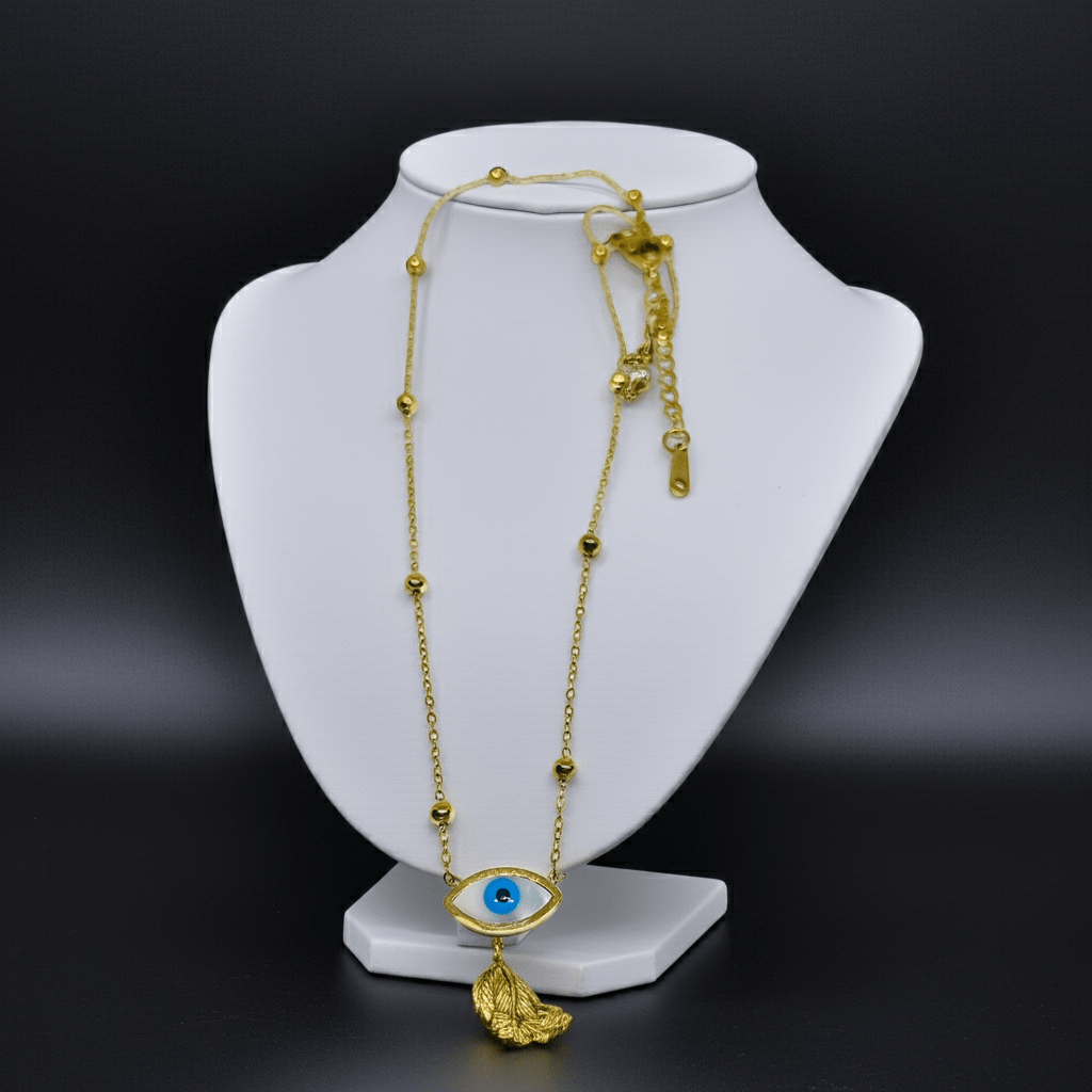 18K Gold plated Stainless Steel Evil Eye Necklace