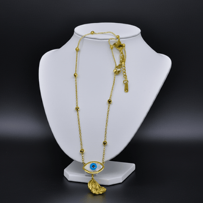 18K Gold plated Stainless Steel Evil Eye Necklace