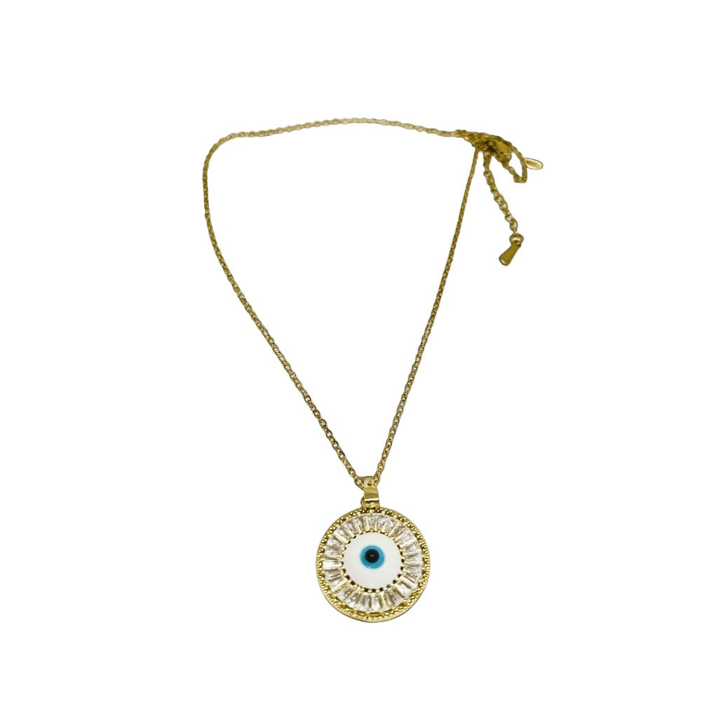 18K Gold plated Stainless Steel Evil Eye Necklace