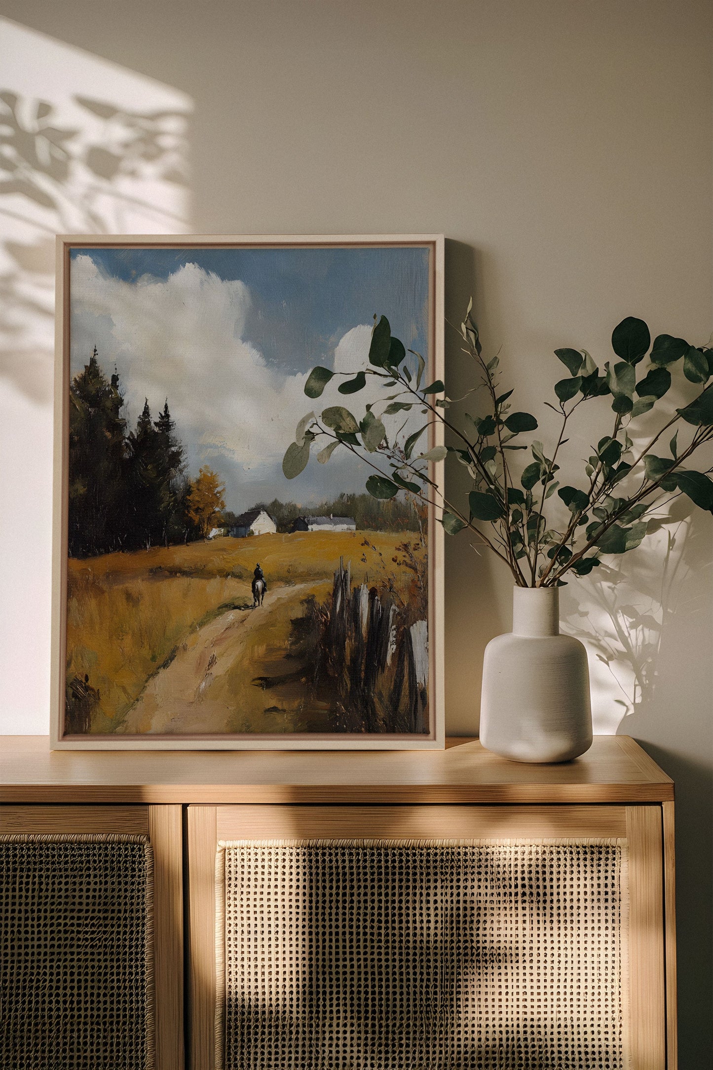 À TRAVERS LES CHAMPS, Œuvre sur toile tendue