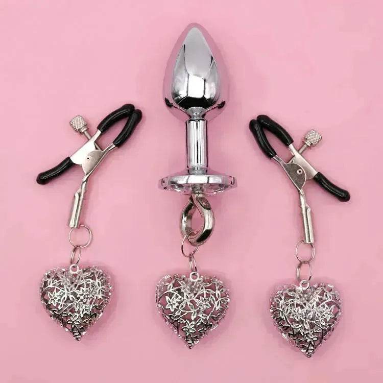 Love Chain Sex Toys Bell For Women Nipple Clamp Anal Plug
