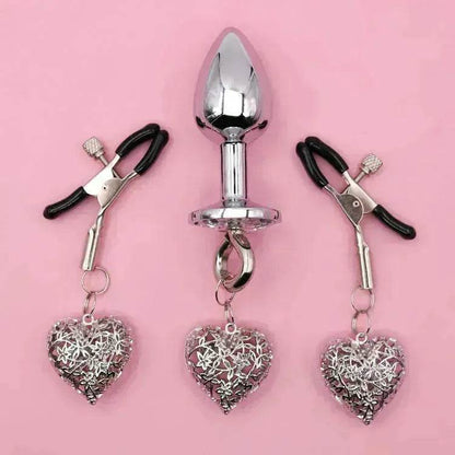 Love Chain Sex Toys Bell For Women Nipple Clamp Anal Plug
