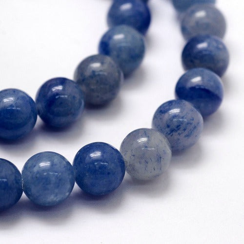 Perles de pierre précieuse d'aventurine bleue