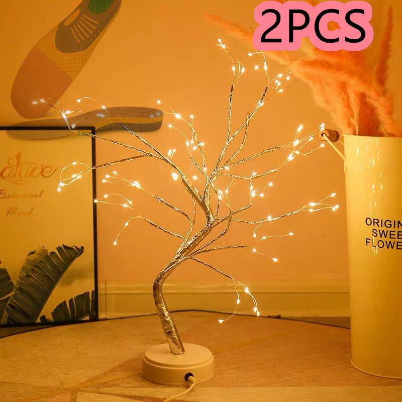 Led Copper Wire Light Bedroom Desk Table Light