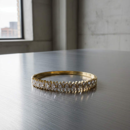 Celestial Spark Bangle | Luxury Gold Plated Jewelry for Everyday Glam