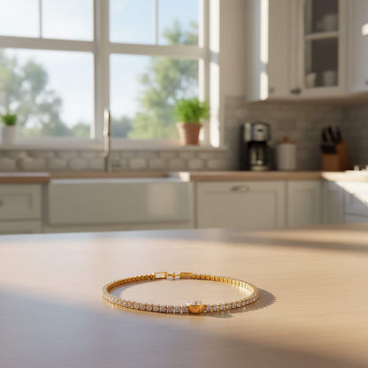 Eternal Spark Tennis Bracelet | Luxury 18K Gold-Plated CZ Bracelet