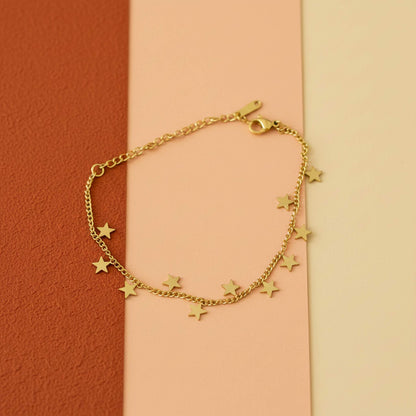 Delicate 18k Gold plated Charm Bracelets | Minimalist Luxury Jewelry
