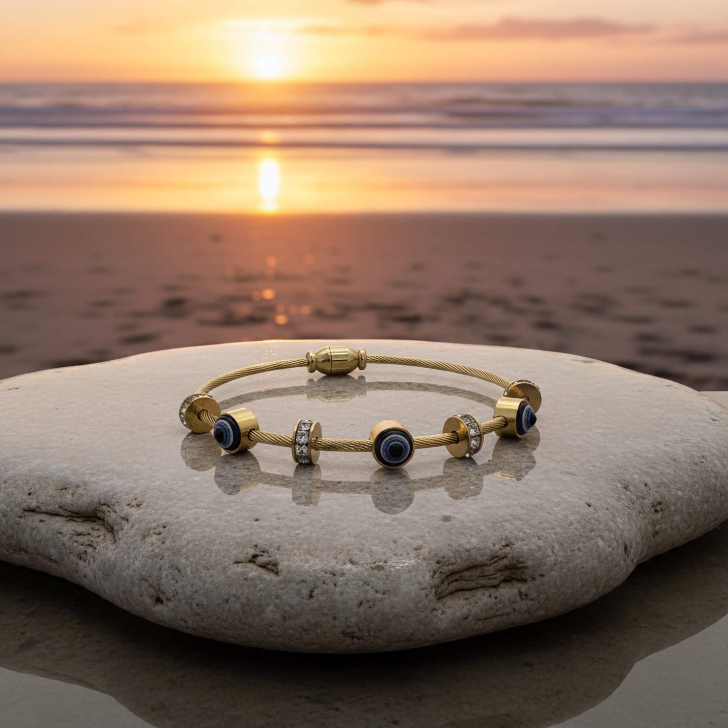 Crystal Guard Evil Eye Bangle