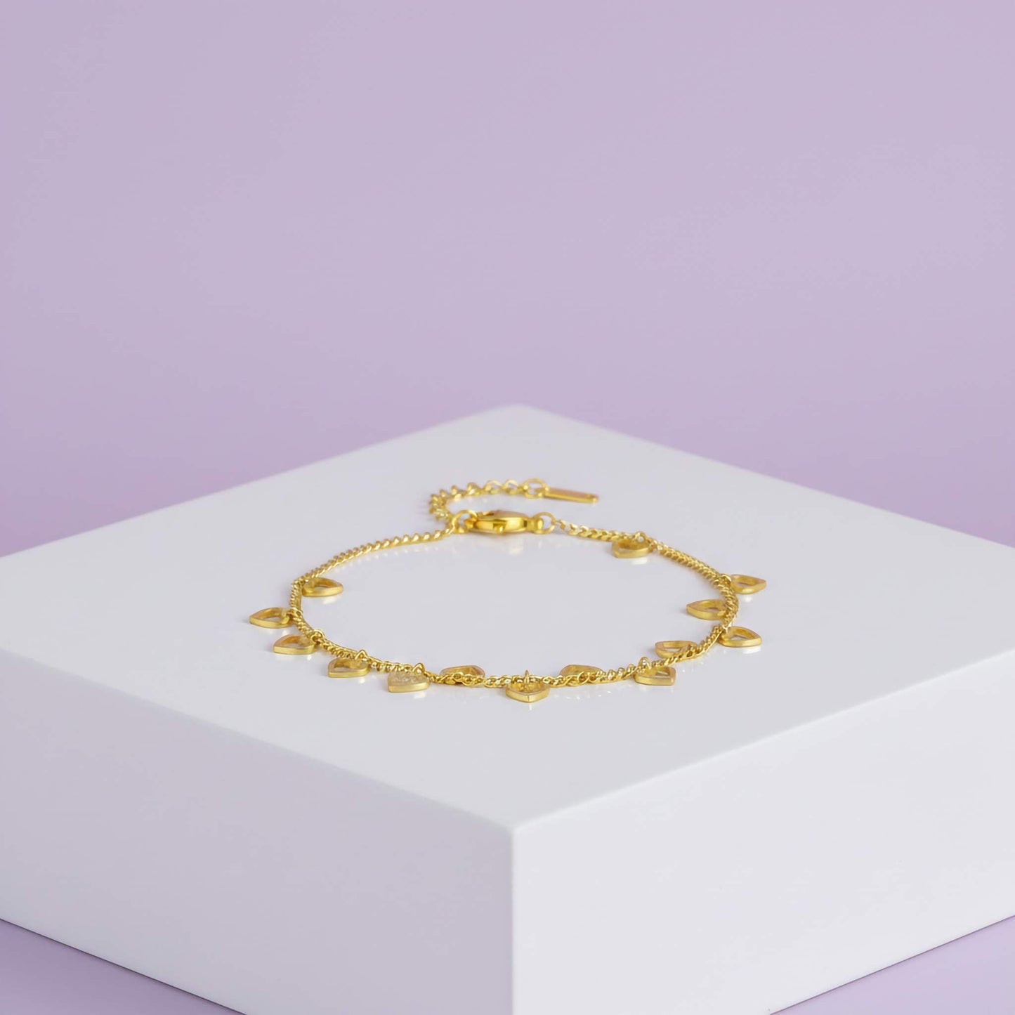 Delicate 18k Gold plated Charm Bracelets | Minimalist Luxury Jewelry