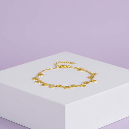 Delicate 18k Gold plated Charm Bracelets | Minimalist Luxury Jewelry
