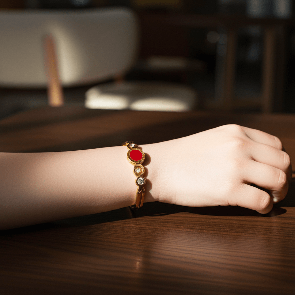 Roman number 18K Gold Plated bangle | Dainty Jewelry