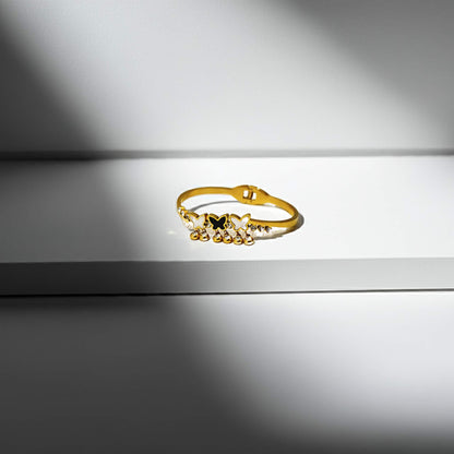 Butterfly Charm Bangle with Zirconia Diamonds