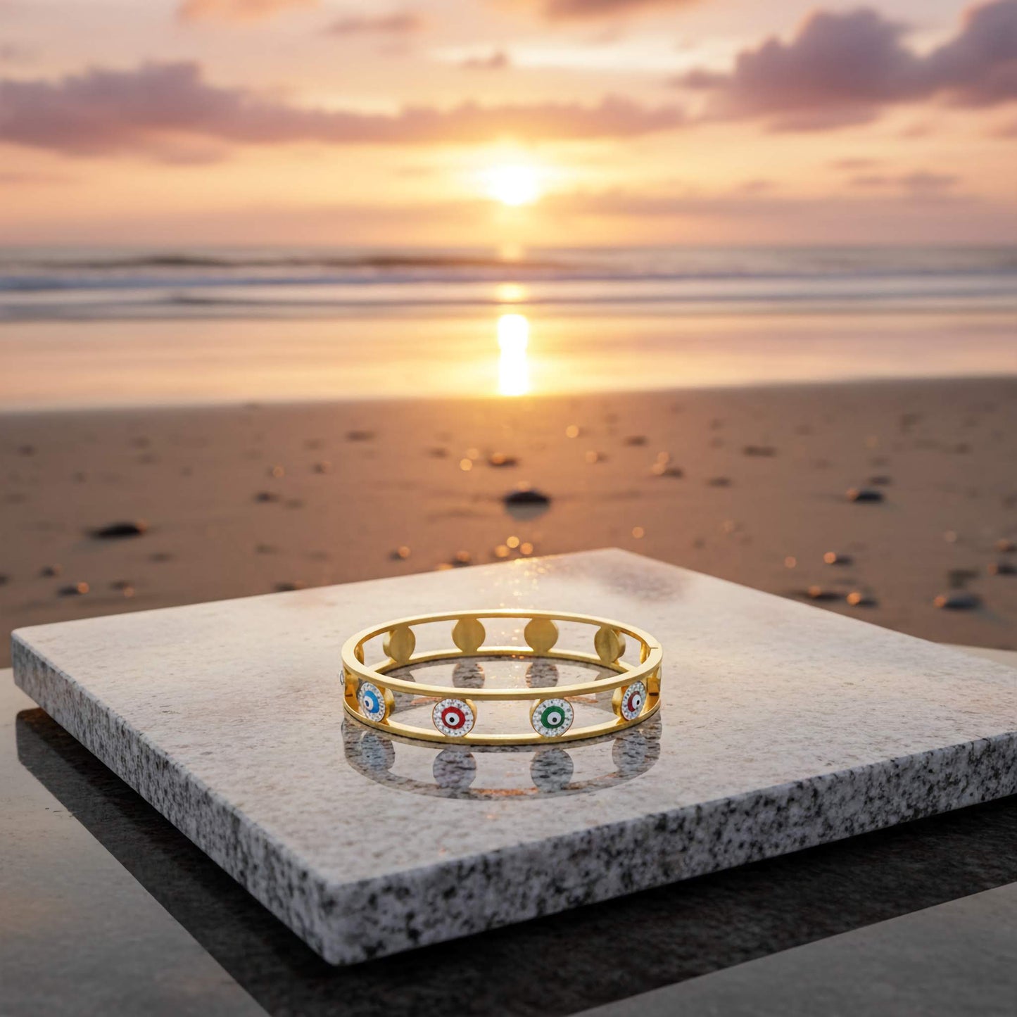 Multicolour Aura Protection Bangle -  for Positivity & Style