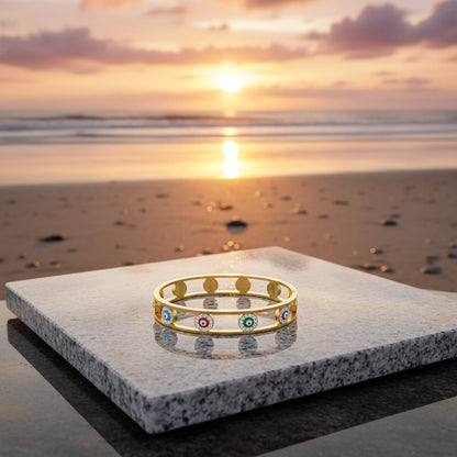 Multicolour Aura Protection Bangle -  for Positivity & Style