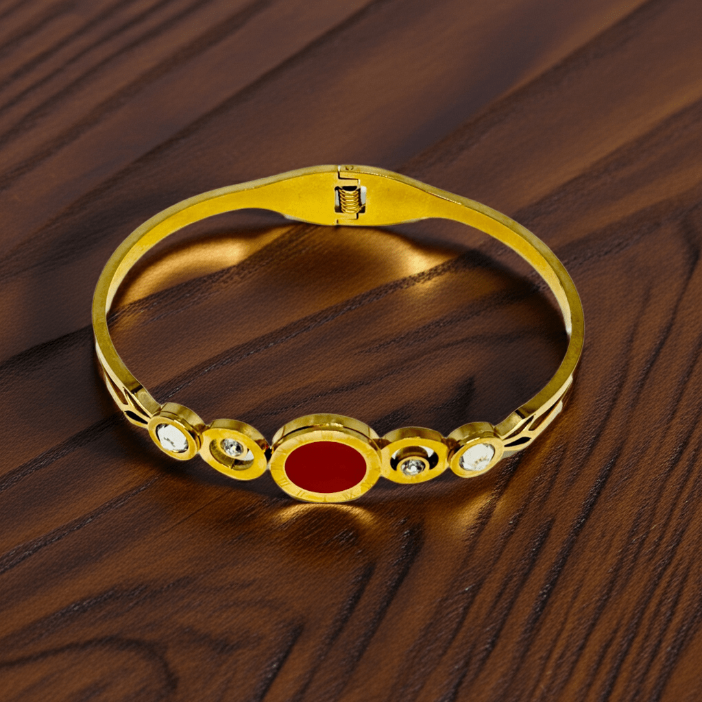 Roman number 18K Gold Plated bangle | Dainty Jewelry