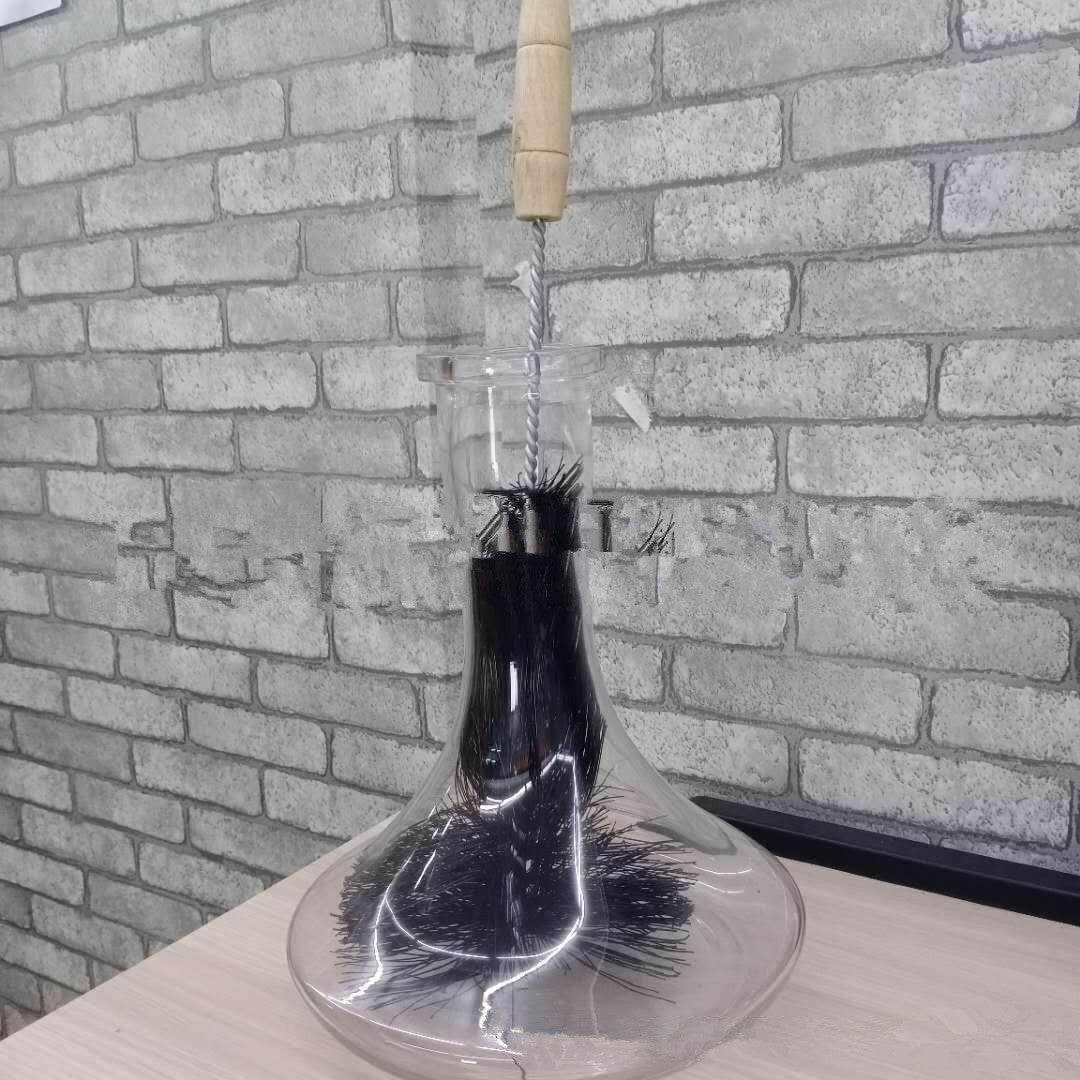 Hookah Glass Bottle Cleaning Brush With Wooden Handle