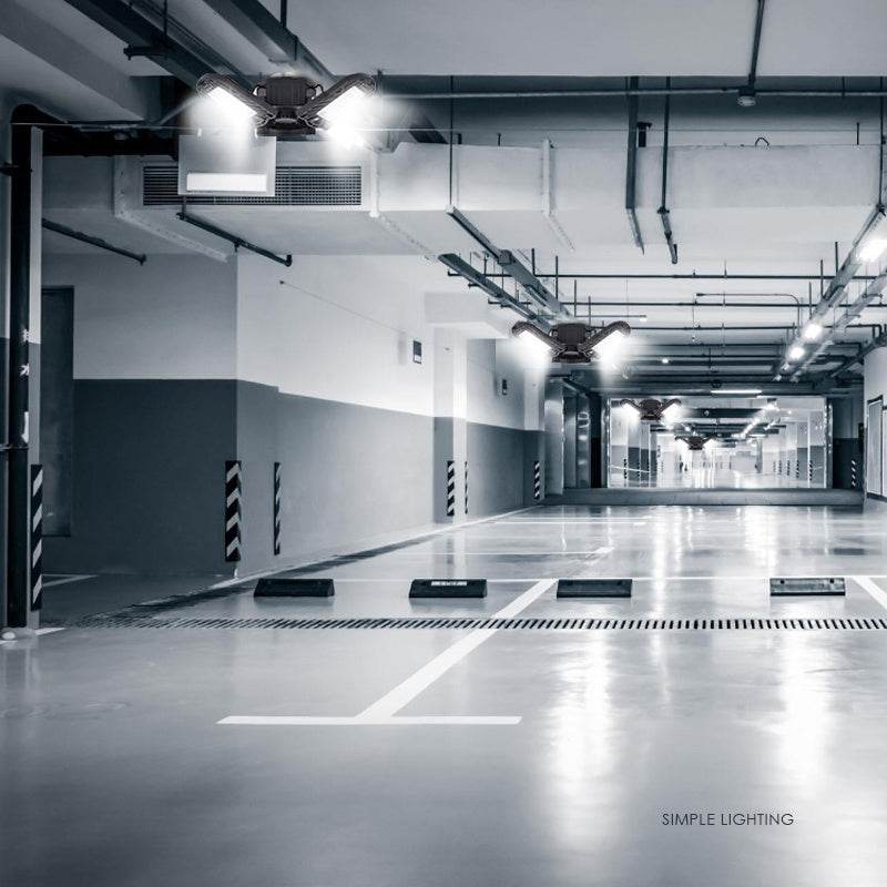 Lampe de garage déformable, lumière de radar, lampe industrielle d'entrepôt, éclairage domestique haute intensité