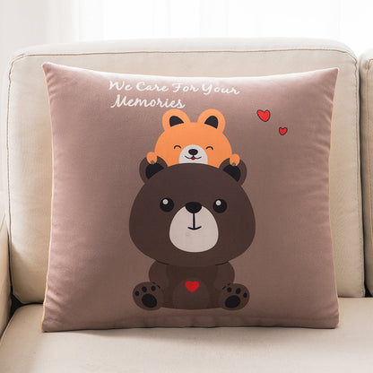 Cute Decorative Throw Pillow – Soft Plush Sofa Cushion for Living Room, Bedroom & Bedside