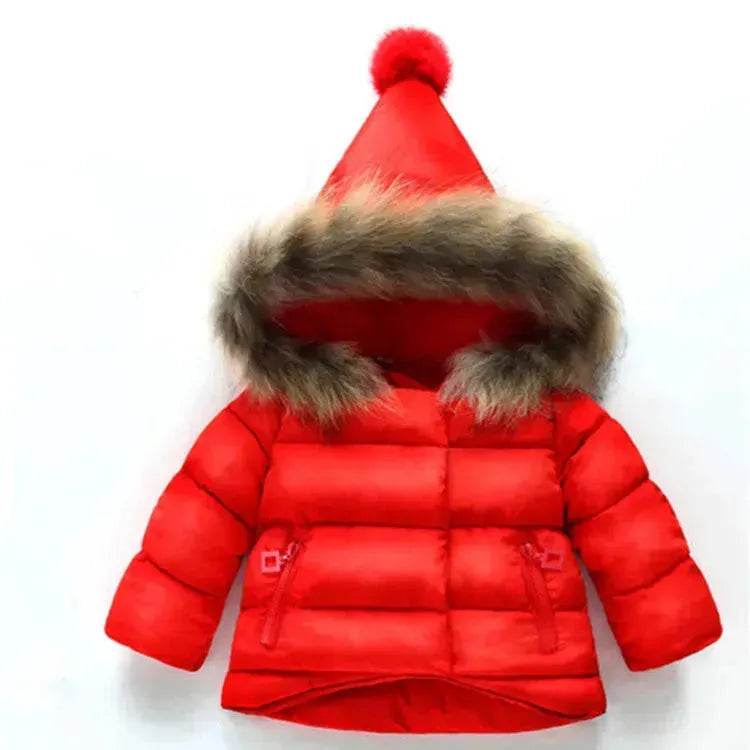 Manteau d'hiver à capuche pour bébé nouveau-né, manteau d'hiver pour tout-petit, parka pour bébé taille 5T, veste en fausse fourrure