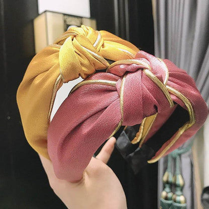 Bandeau turban à nœud supérieur pour femme